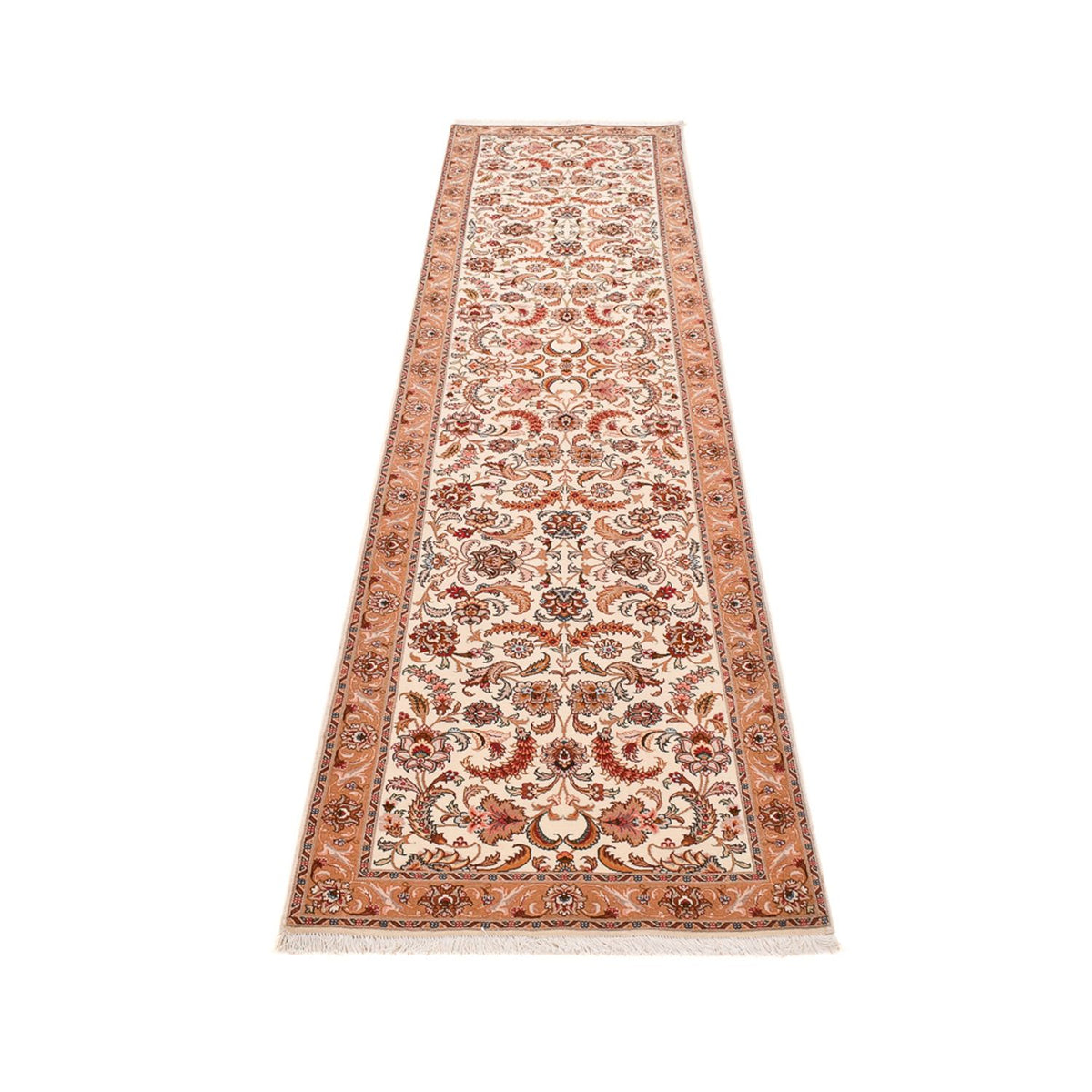 Tappeto corsia Tappeto Persero - Tabriz - Premio - 314 x 79 cm - beige