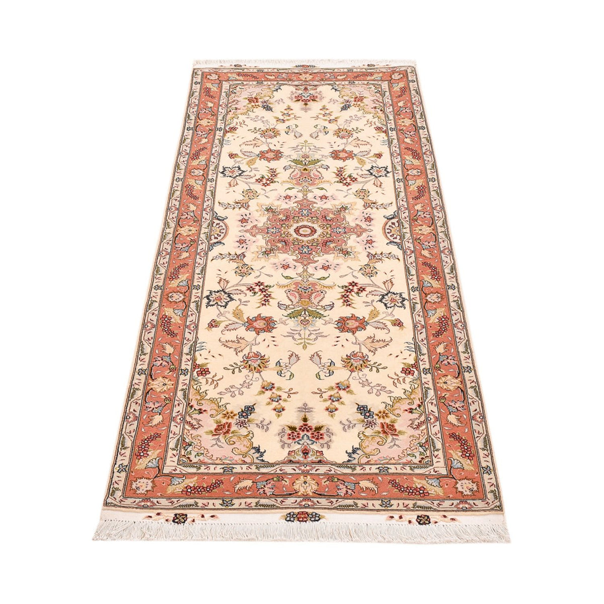 Tappeto corsia Tappeto Persero - Tabriz - Reale - 195 x 80 cm - beige