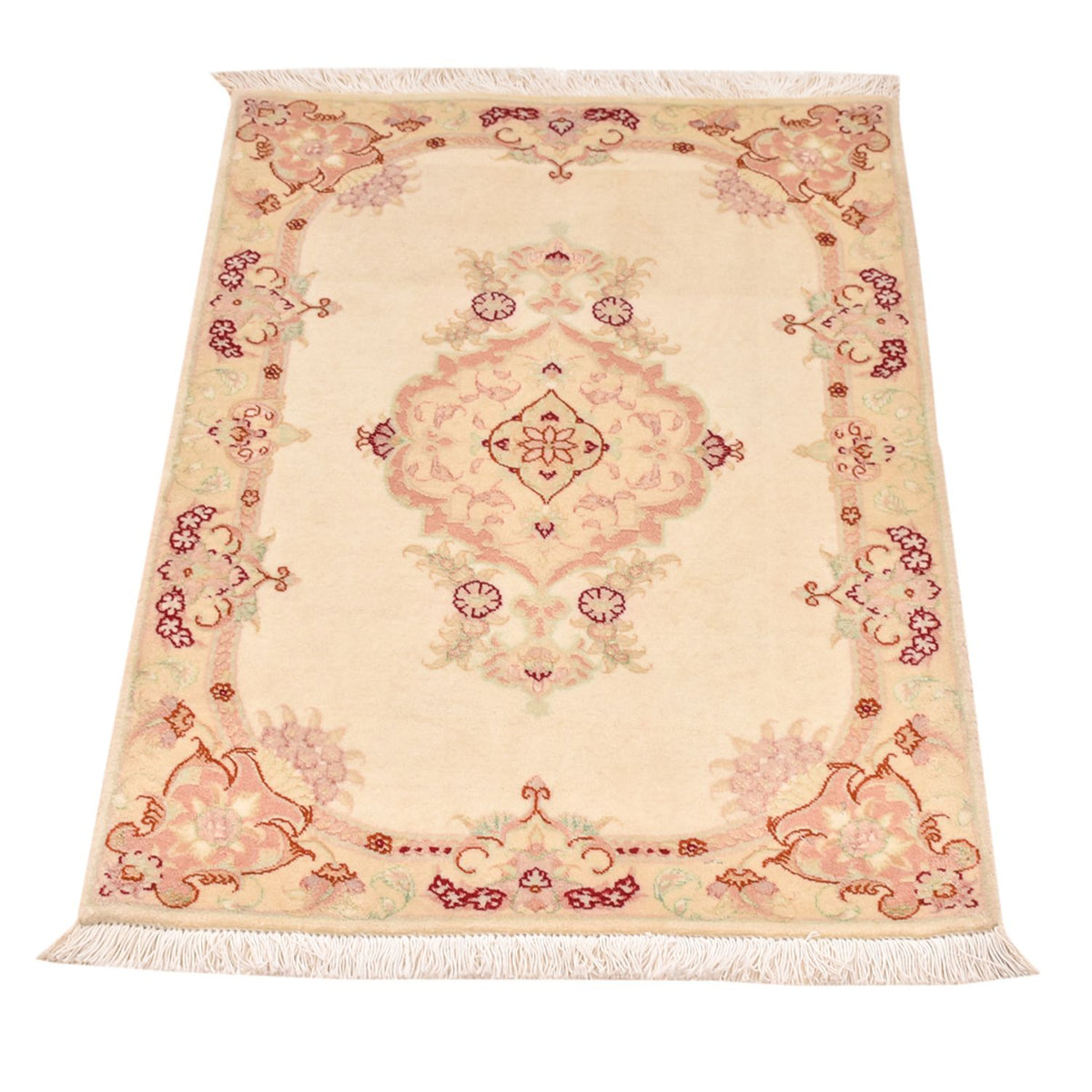 Tappeto Persero - Tabriz - Reale - 90 x 60 cm - beige chiaro