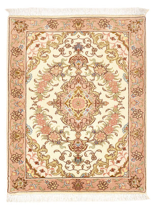 Tappeto Persero - Tabriz - Reale - 82 x 62 cm - beige scuro