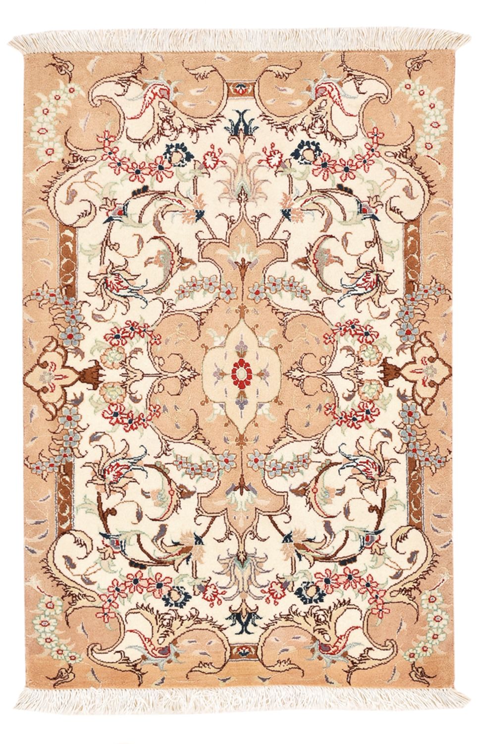 Tappeto Persero - Tabriz - Reale - 92 x 59 cm - beige chiaro
