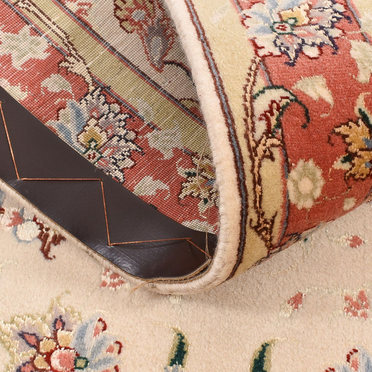 Tappeto corsia Tappeto Persero - Tabriz - Reale - 204 x 80 cm - beige