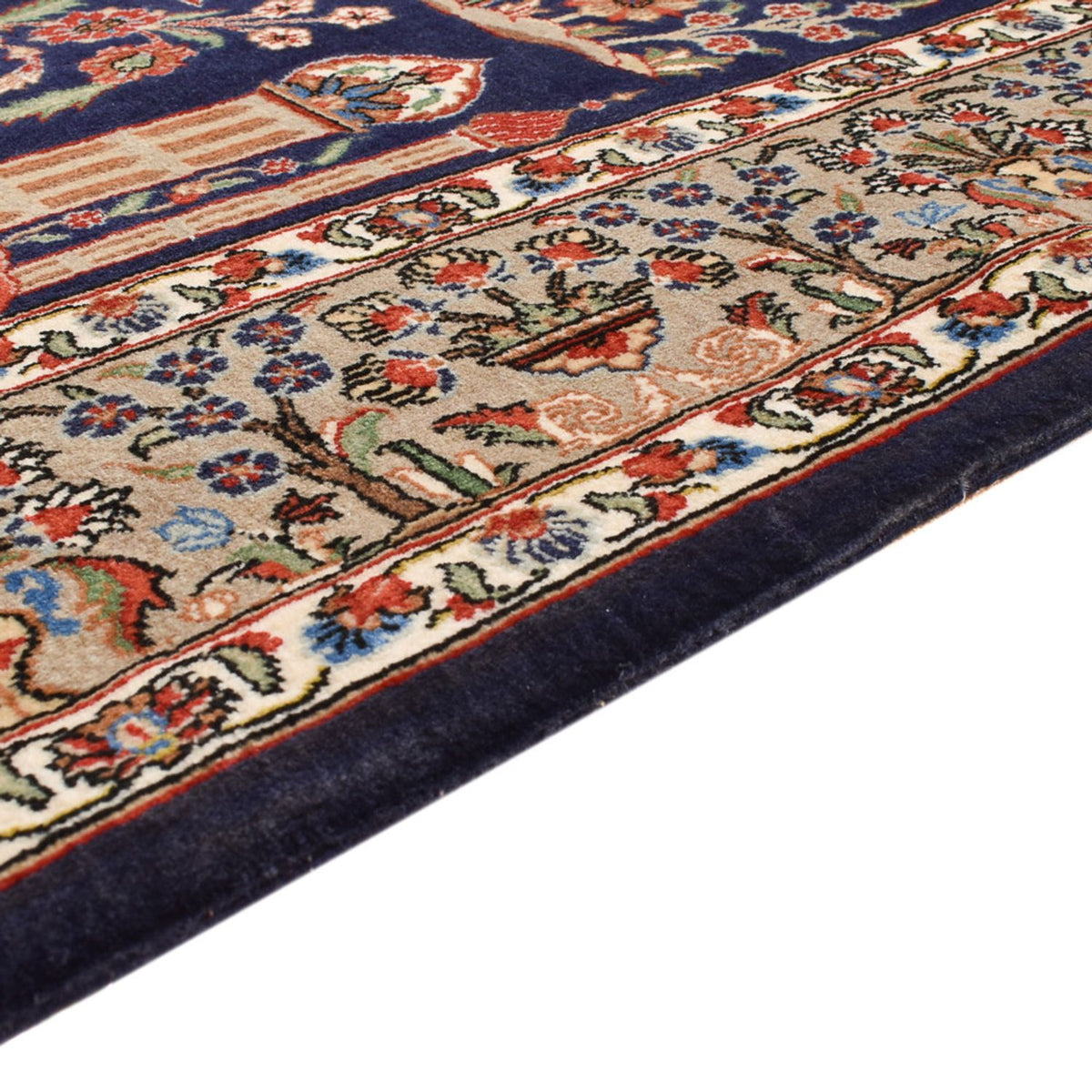 Tappeto Persero - Ghom - Reale - 200 x 130 cm - blu scuro