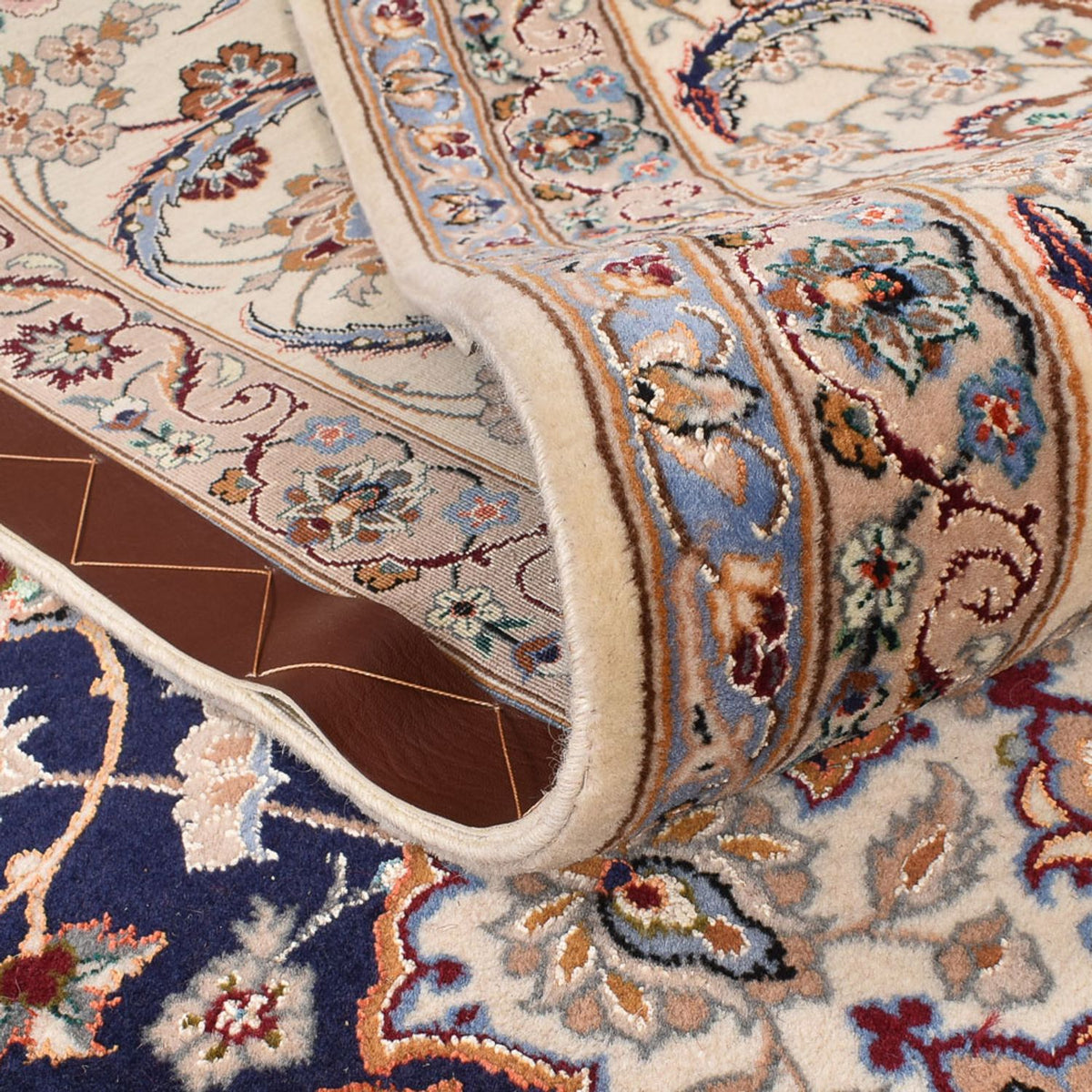 Tappeto Persero - Isfahan - Premio - 306 x 202 cm - blu scuro