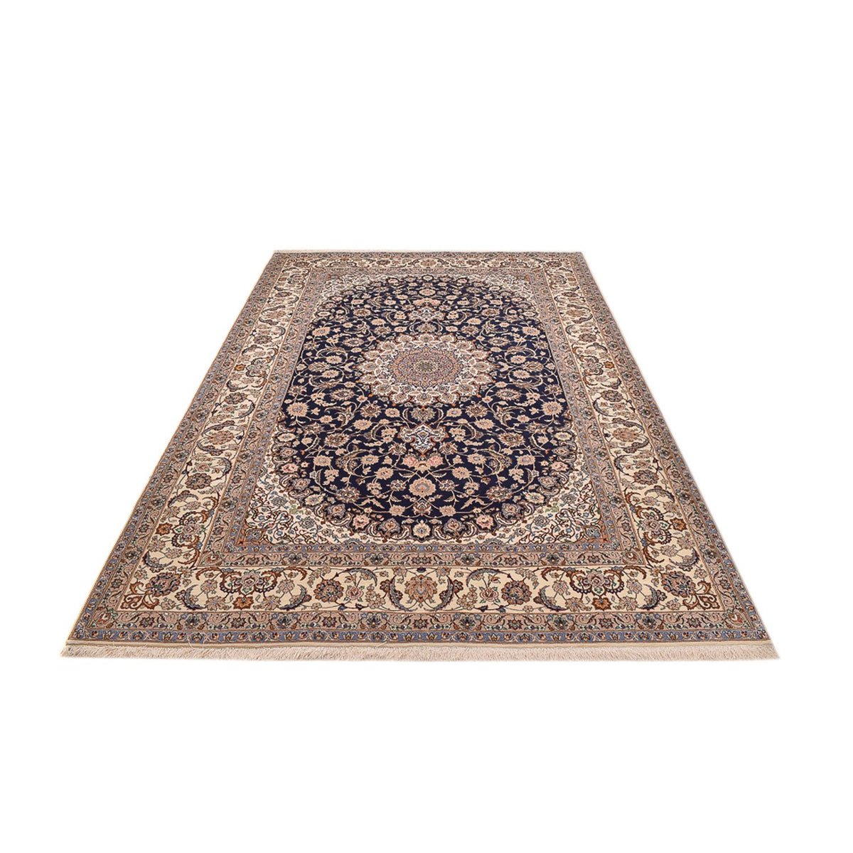 Tappeto Persero - Isfahan - Premio - 306 x 202 cm - blu scuro
