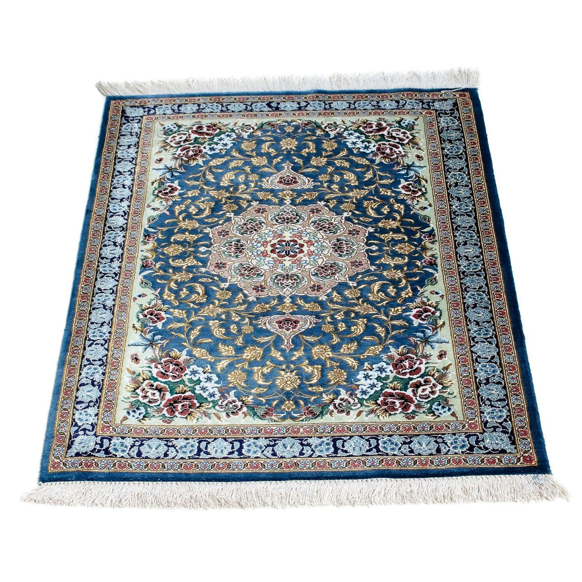 Tappeto Persero - Ghom - 85 x 59 cm - blu