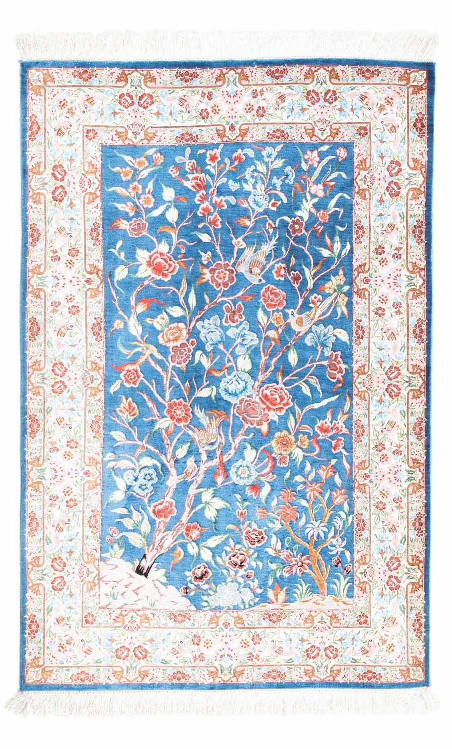 Tappeto Persero - Ghom - 121 x 77 cm - blu chiaro