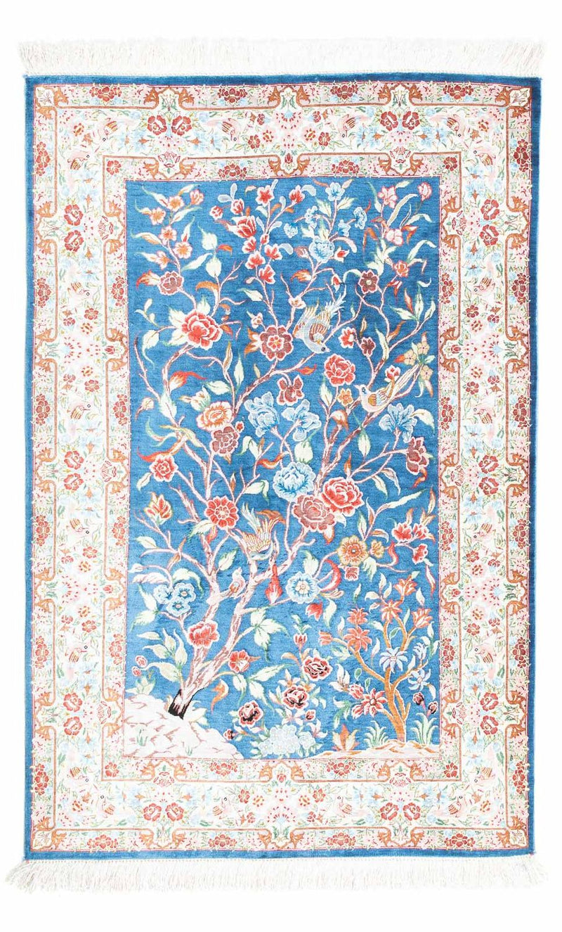 Tappeto Persero - Ghom - 121 x 77 cm - blu chiaro