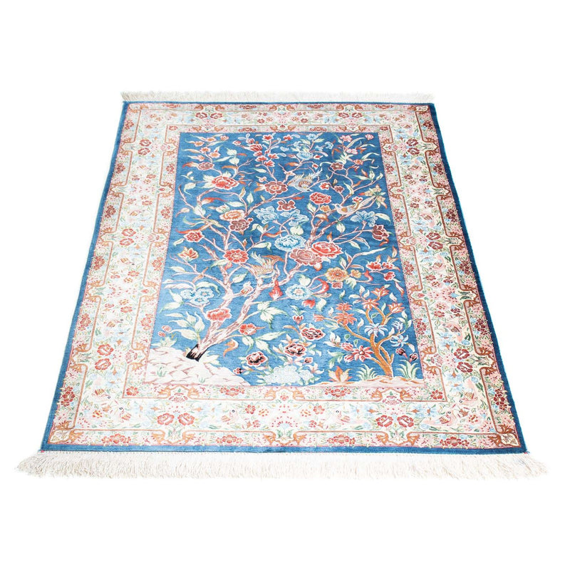 Tappeto Persero - Ghom - 121 x 77 cm - blu chiaro