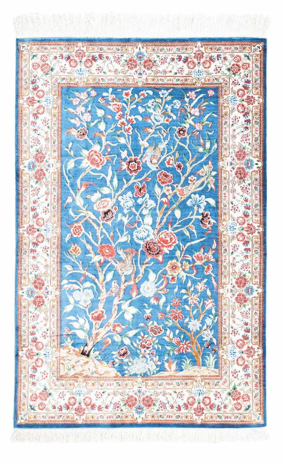 Tappeto Persero - Ghom - 118 x 75 cm - blu chiaro