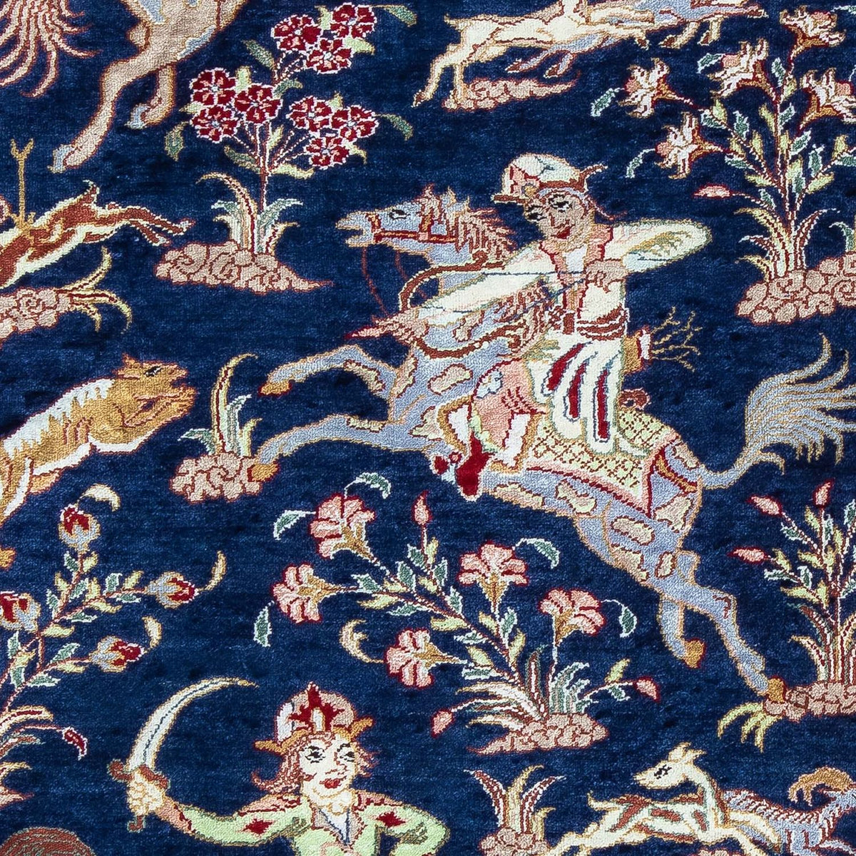 Tappeto Persero - Ghom - 87 x 55 cm - blu scuro