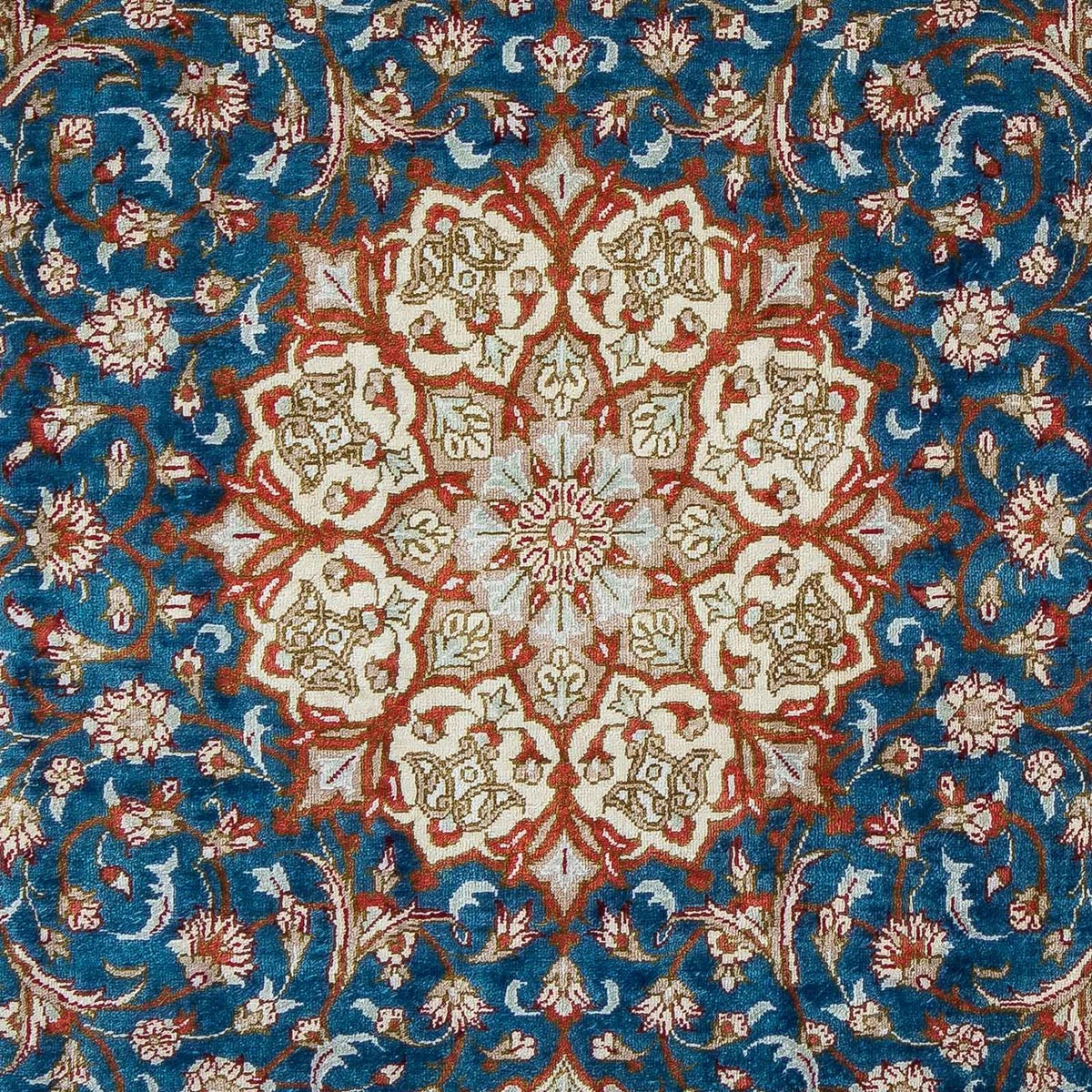 Tappeto Persero - Ghom - 92 x 57 cm - blu scuro