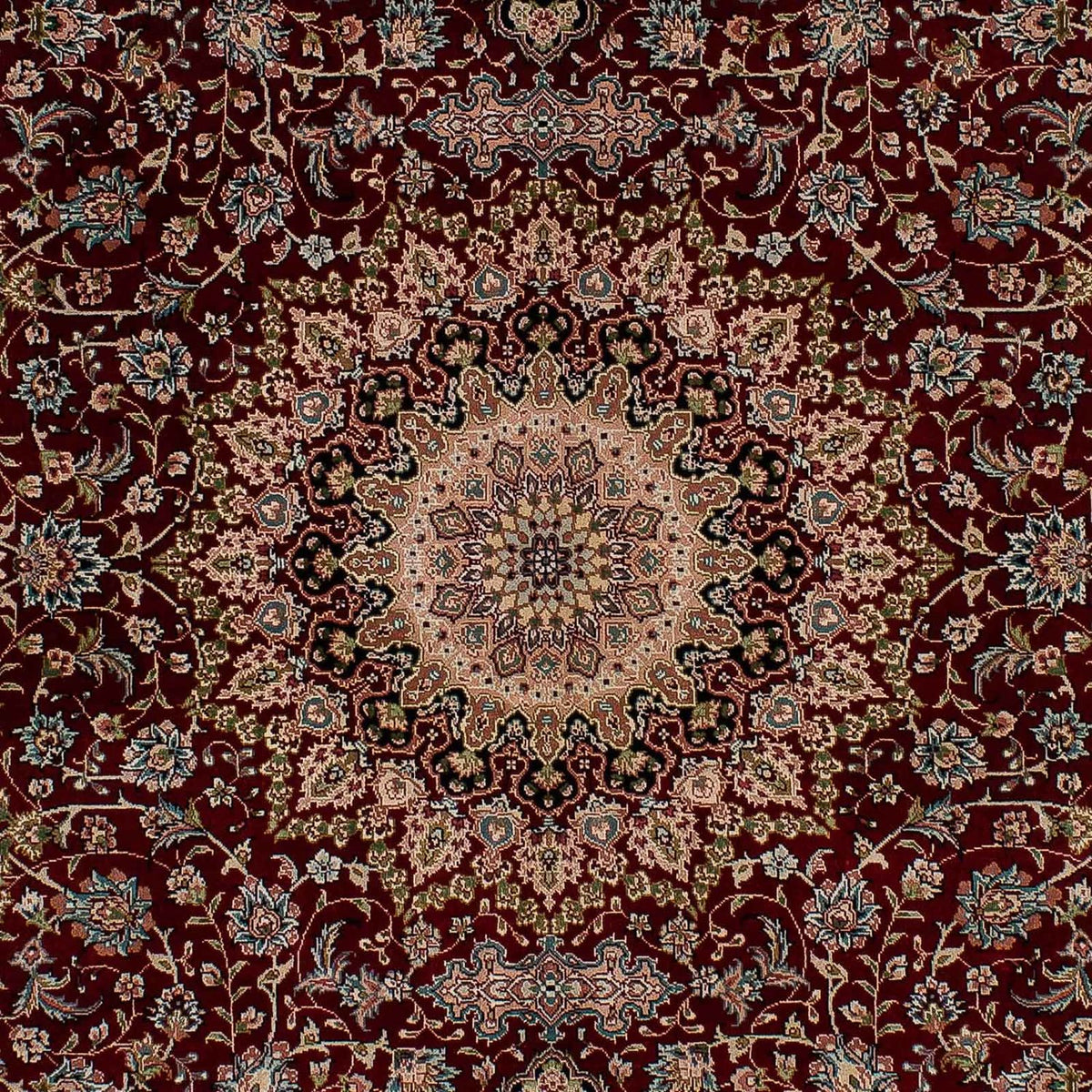 Tappeto di seta - seta cinese - 183 x 122 cm - rosso scuro