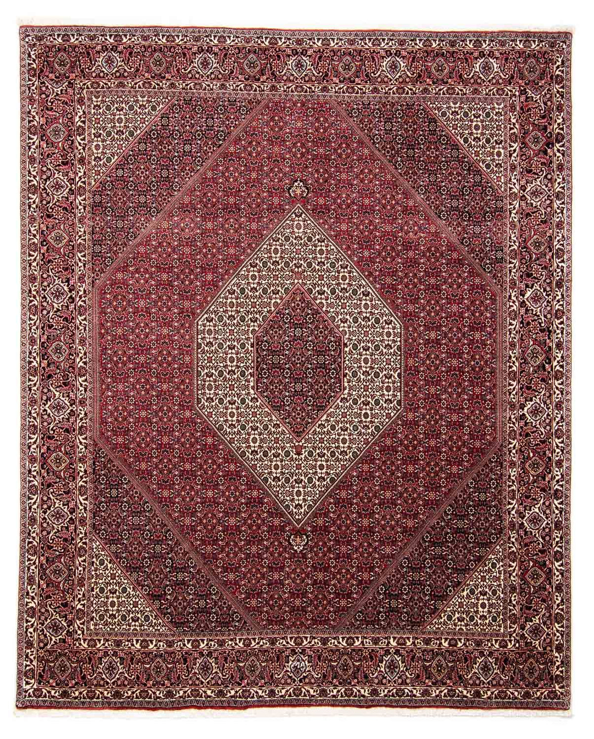 Tappeto Persero - Bidjar - 303 x 250 cm - rosso scuro