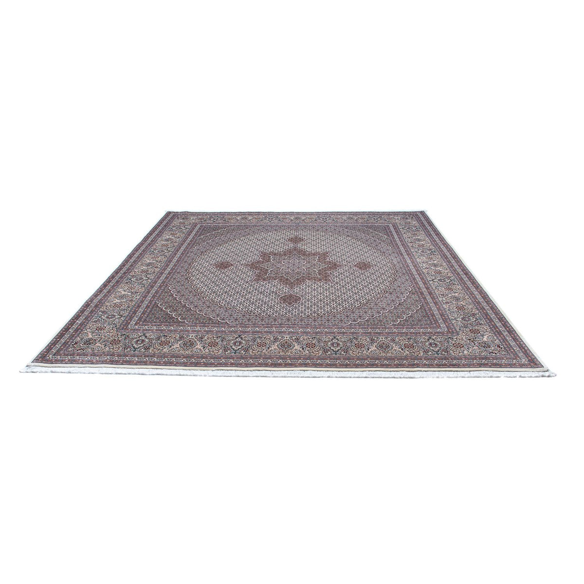 Tappeto Persero - Tabriz quadrato  - 258 x 252 cm - grigio