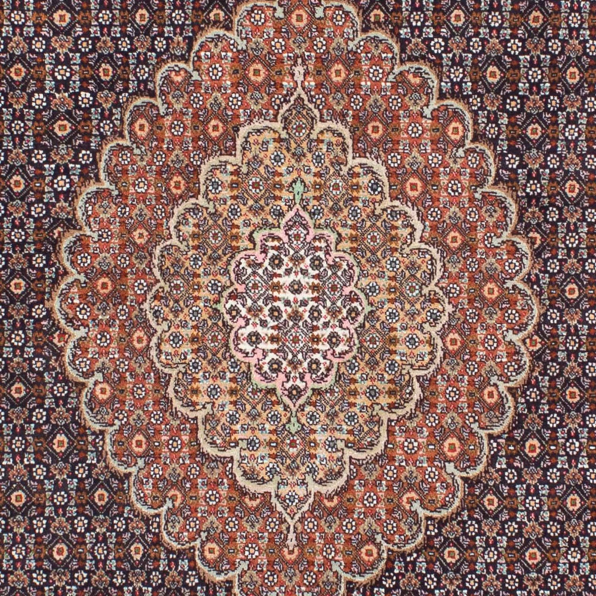 Tappeto Persero - Tabriz - 205 x 154 cm - marrone scuro