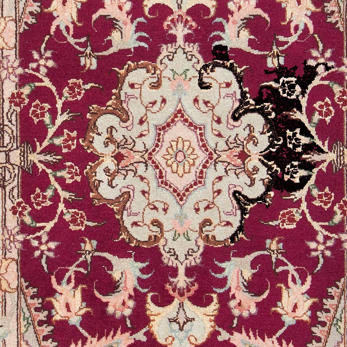 Tappeto Persero - Tabriz - Reale - 87 x 59 cm - rosso scuro