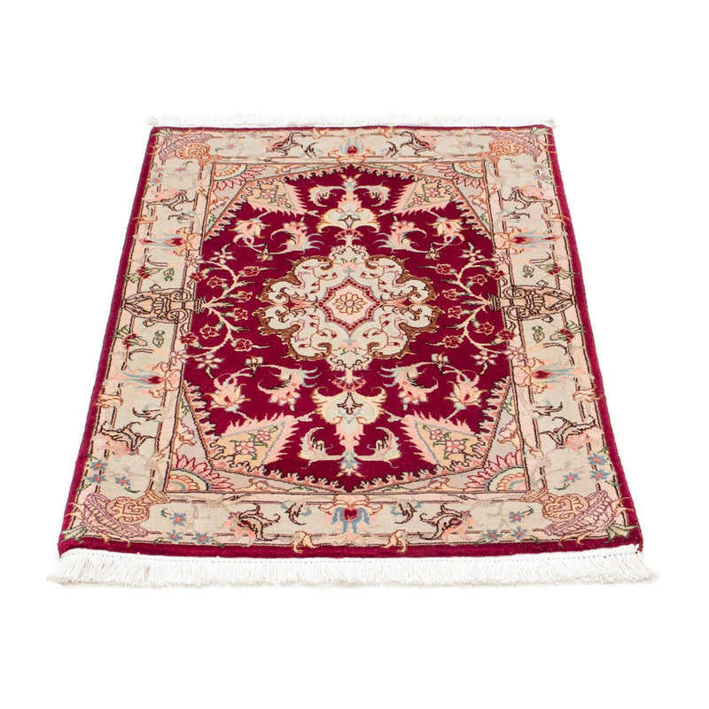Tappeto Persero - Tabriz - Reale - 87 x 59 cm - rosso scuro