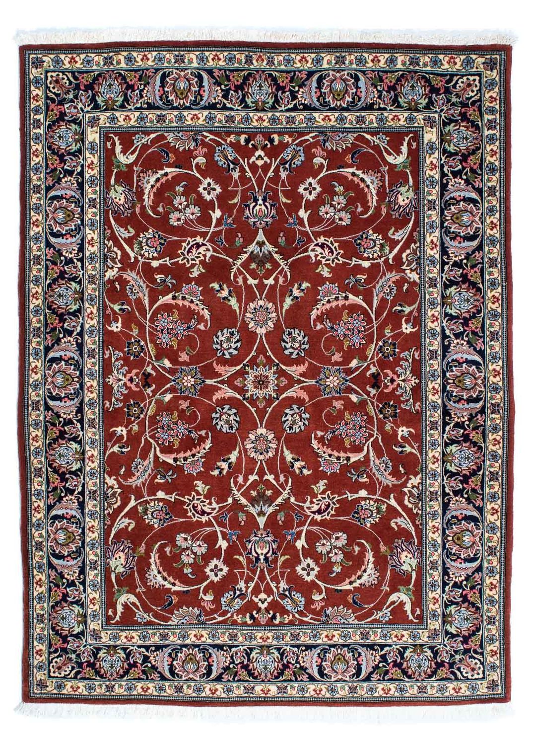 Tappeto Persero - Ghom - 181 x 136 cm - rosso scuro