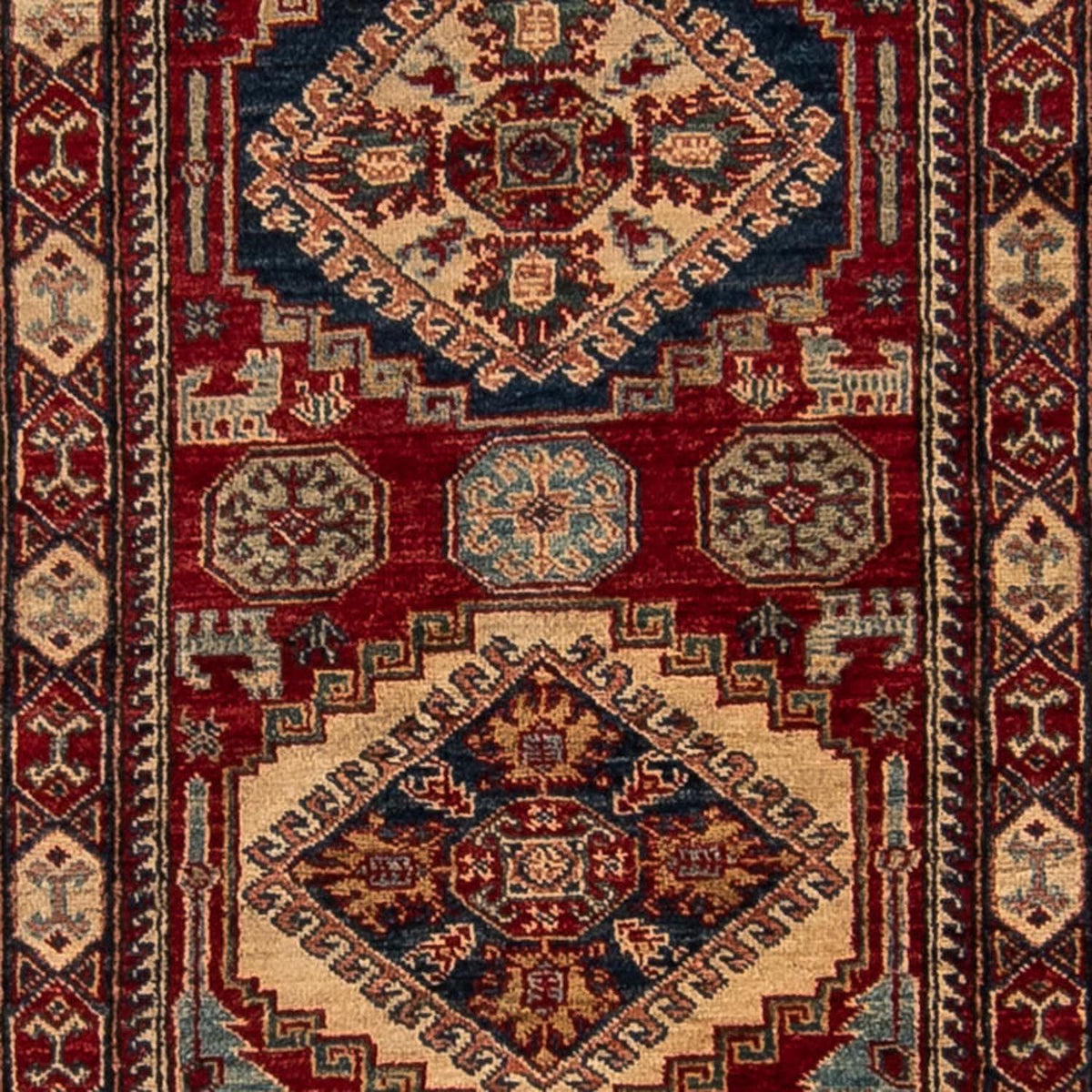 Tappeto corsia Tappeto Ziegler - Kazak - 302 x 77 cm - rosso scuro