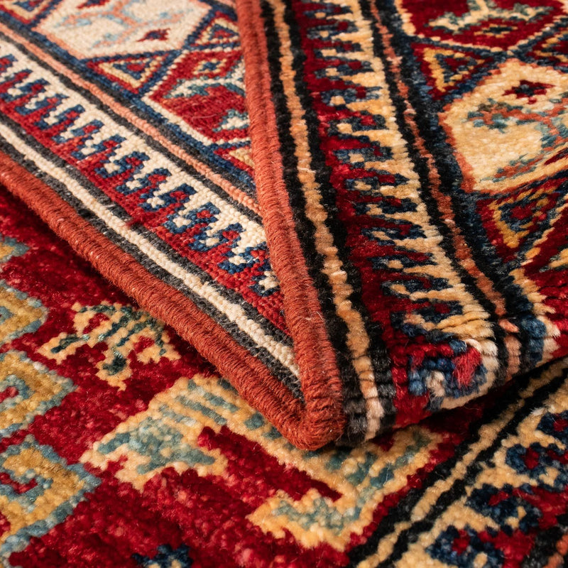 Tappeto corsia Tappeto Ziegler - Kazak - 302 x 77 cm - rosso scuro