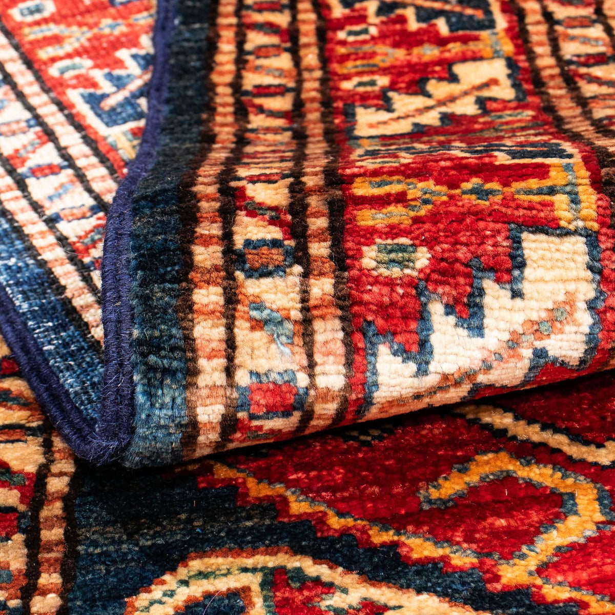 Tappeto corsia Tappeto Ziegler - Kazak - 258 x 74 cm - blu scuro