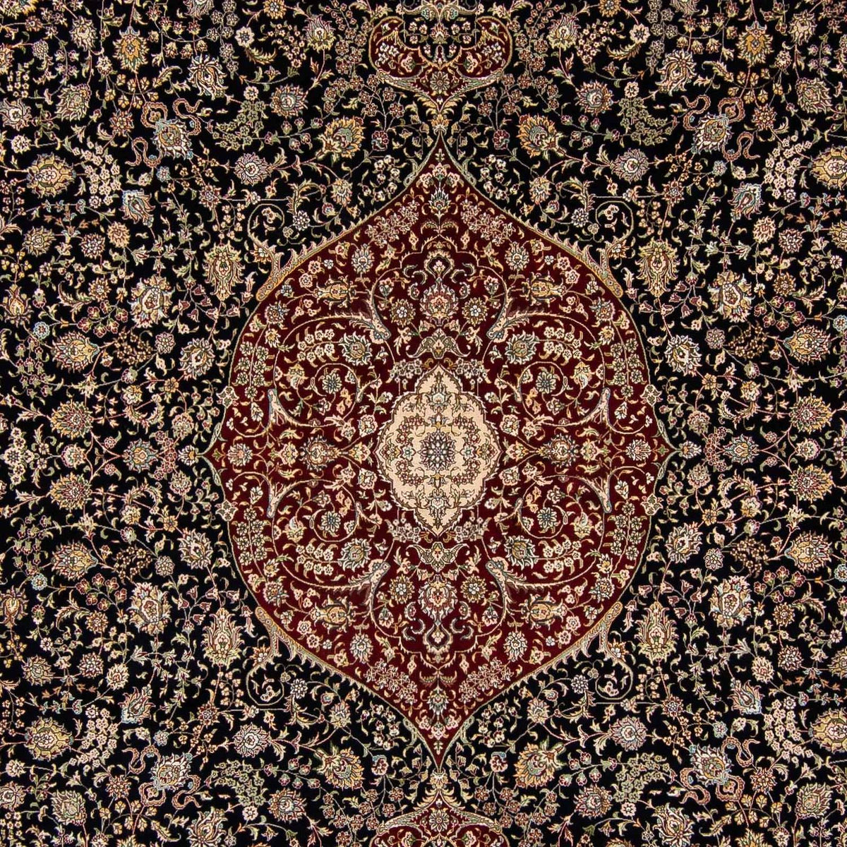 Tappeto orientale - Hereke - 370 x 276 cm - rosso scuro