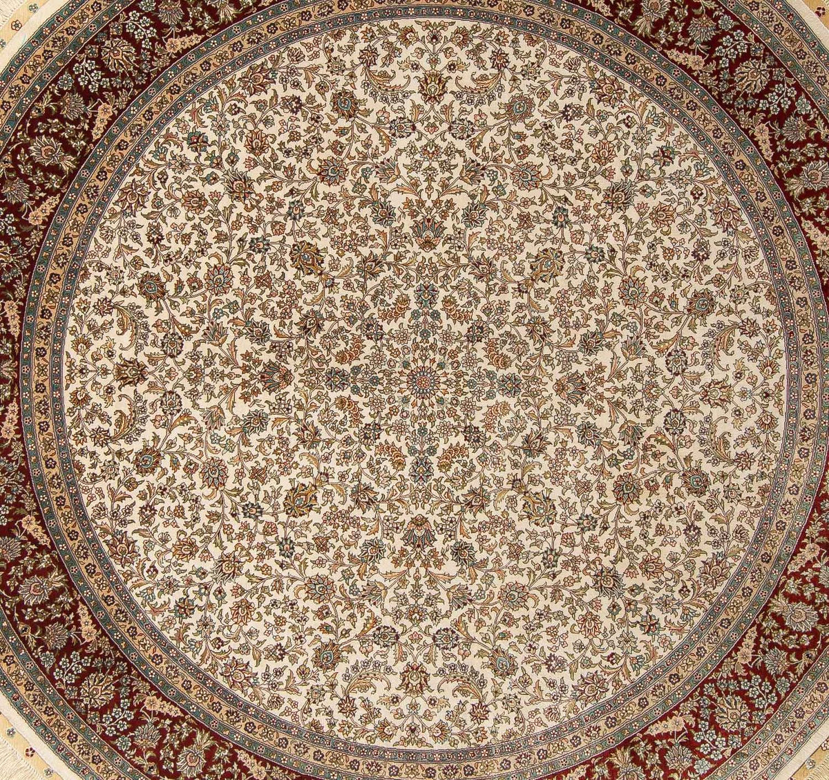 Tappeto orientale - Hereke rotondo - 185 x 185 cm - beige
