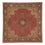 Tappeto Persero - Tabriz quadrato - 204 x 201 cm - rosso scuro