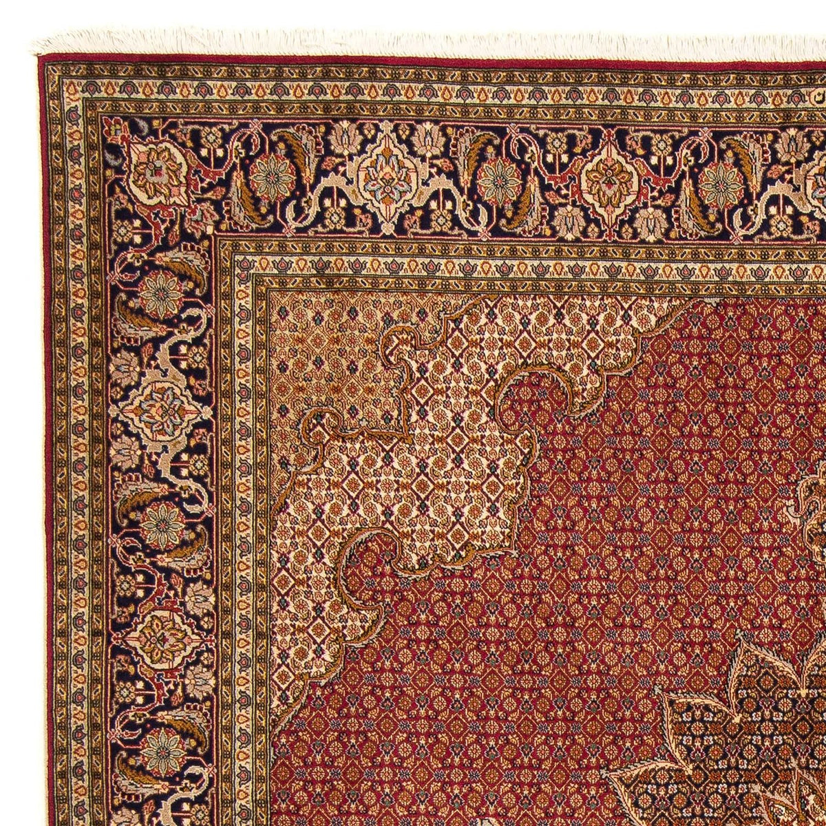 Tappeto Persero - Tabriz quadrato - 204 x 201 cm - rosso scuro