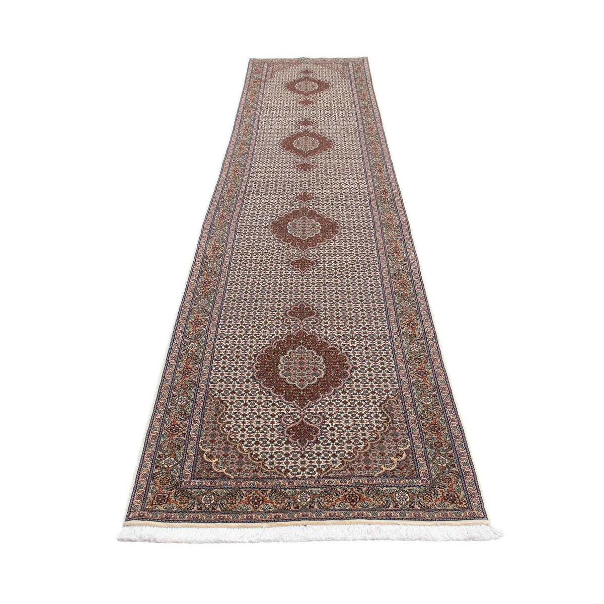 Tappeto corsia Tappeto Persero - Tabriz - 402 x 82 cm - multicolore