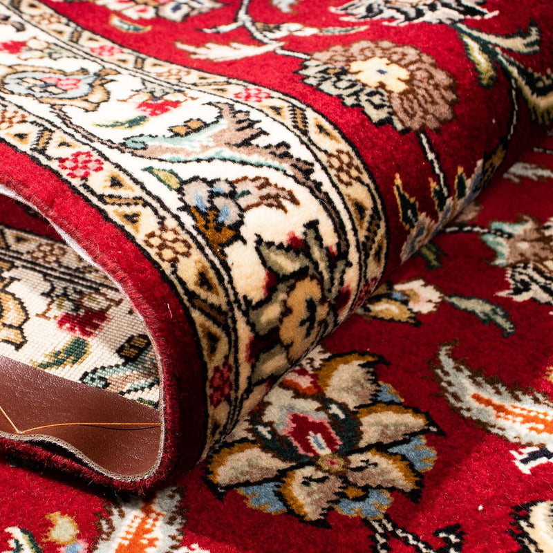 Tappeto corsia Tappeto Persero - Tabriz - Reale - 316 x 75 cm - rosso scuro