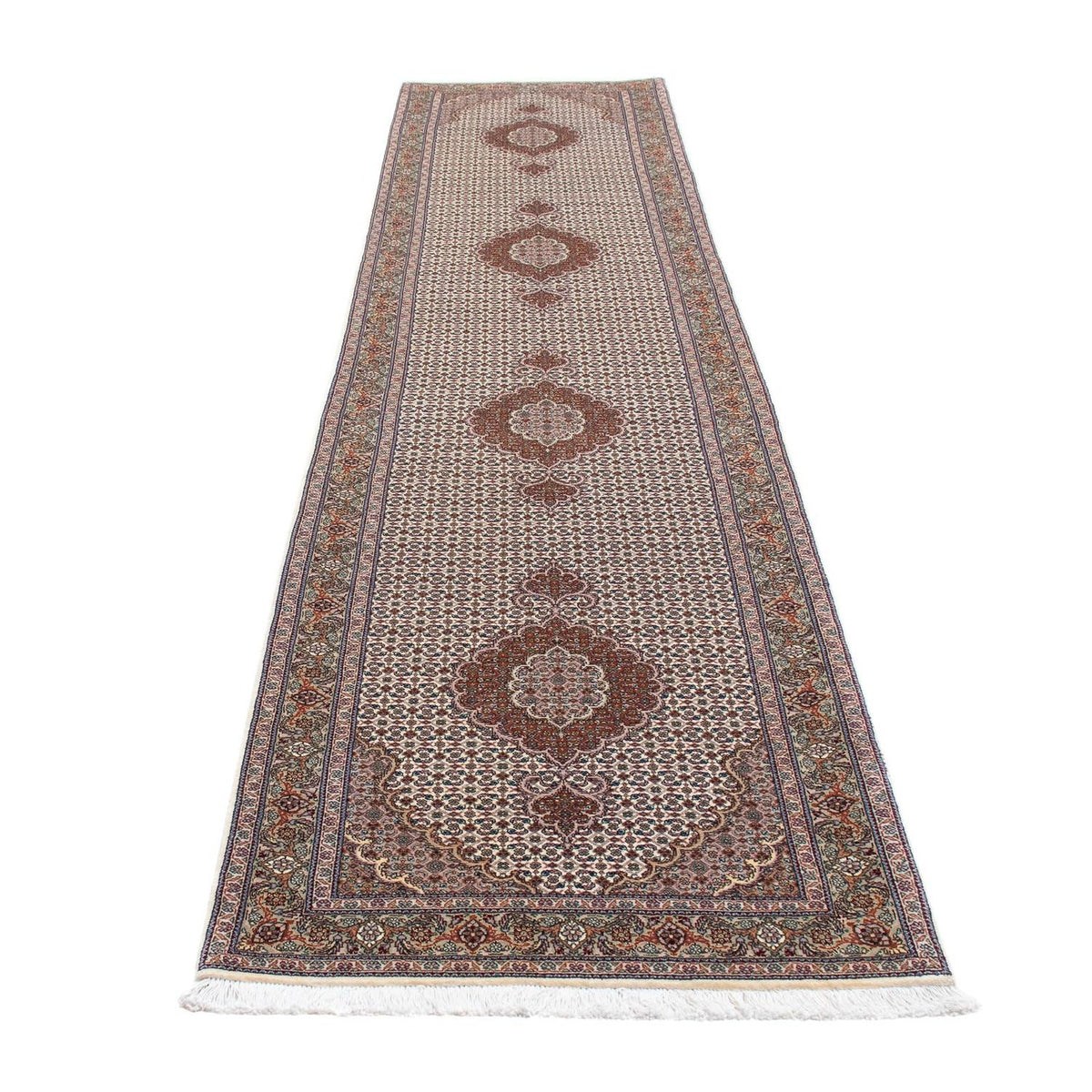 Tappeto corsia Tappeto Persero - Tabriz - 401 x 84 cm - multicolore