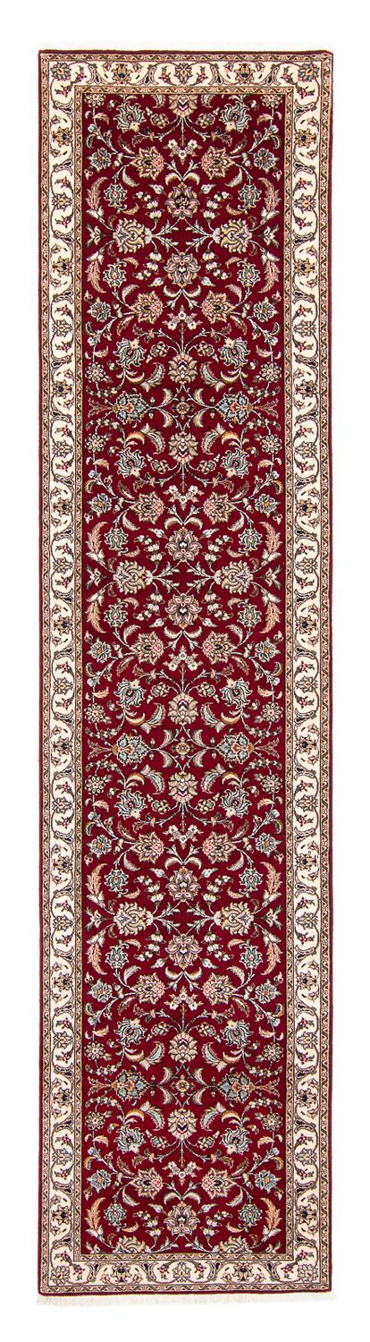 Tappeto corsia Tappeto Persero - Tabriz - Reale - 390 x 87 cm - rosso scuro