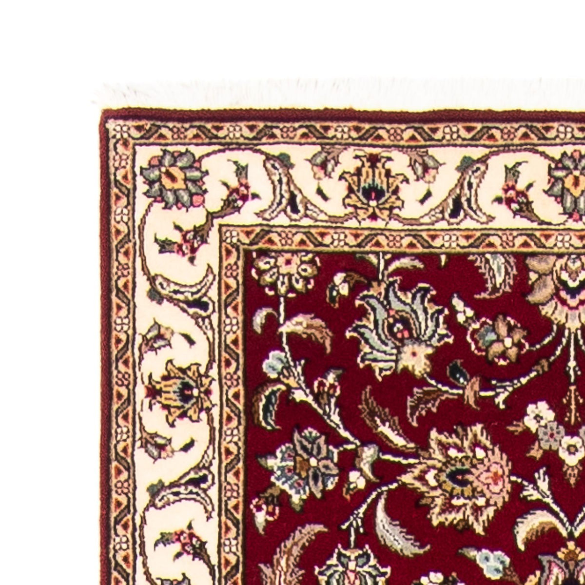 Tappeto corsia Tappeto Persero - Tabriz - Reale - 390 x 87 cm - rosso scuro