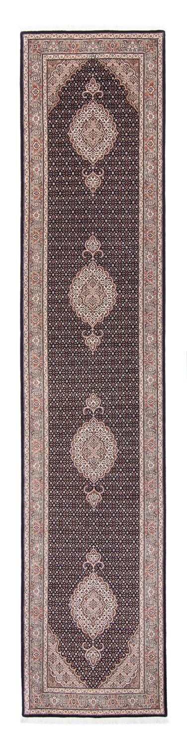 Tappeto corsia Tappeto Persero - Tabriz - Reale - 391 x 82 cm - blu scuro