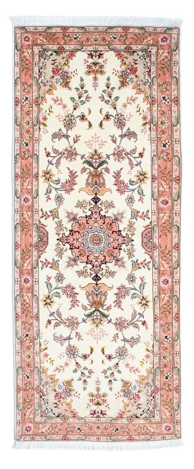 Tappeto corsia Tappeto Persero - Tabriz - Reale - 212 x 82 cm - beige