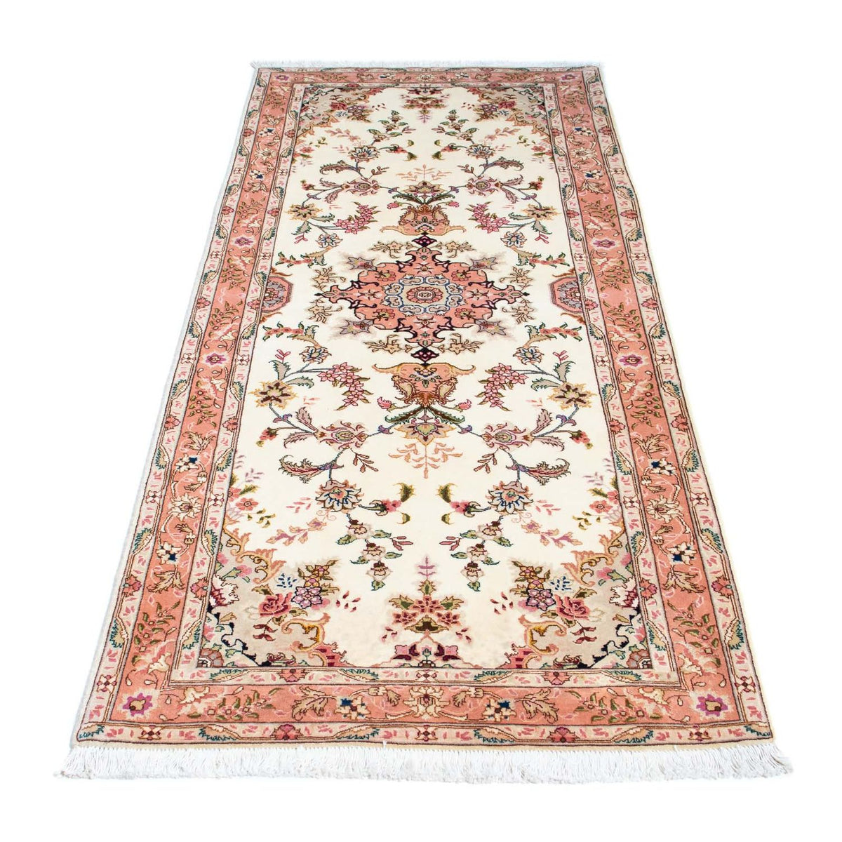 Tappeto corsia Tappeto Persero - Tabriz - Reale - 212 x 82 cm - beige