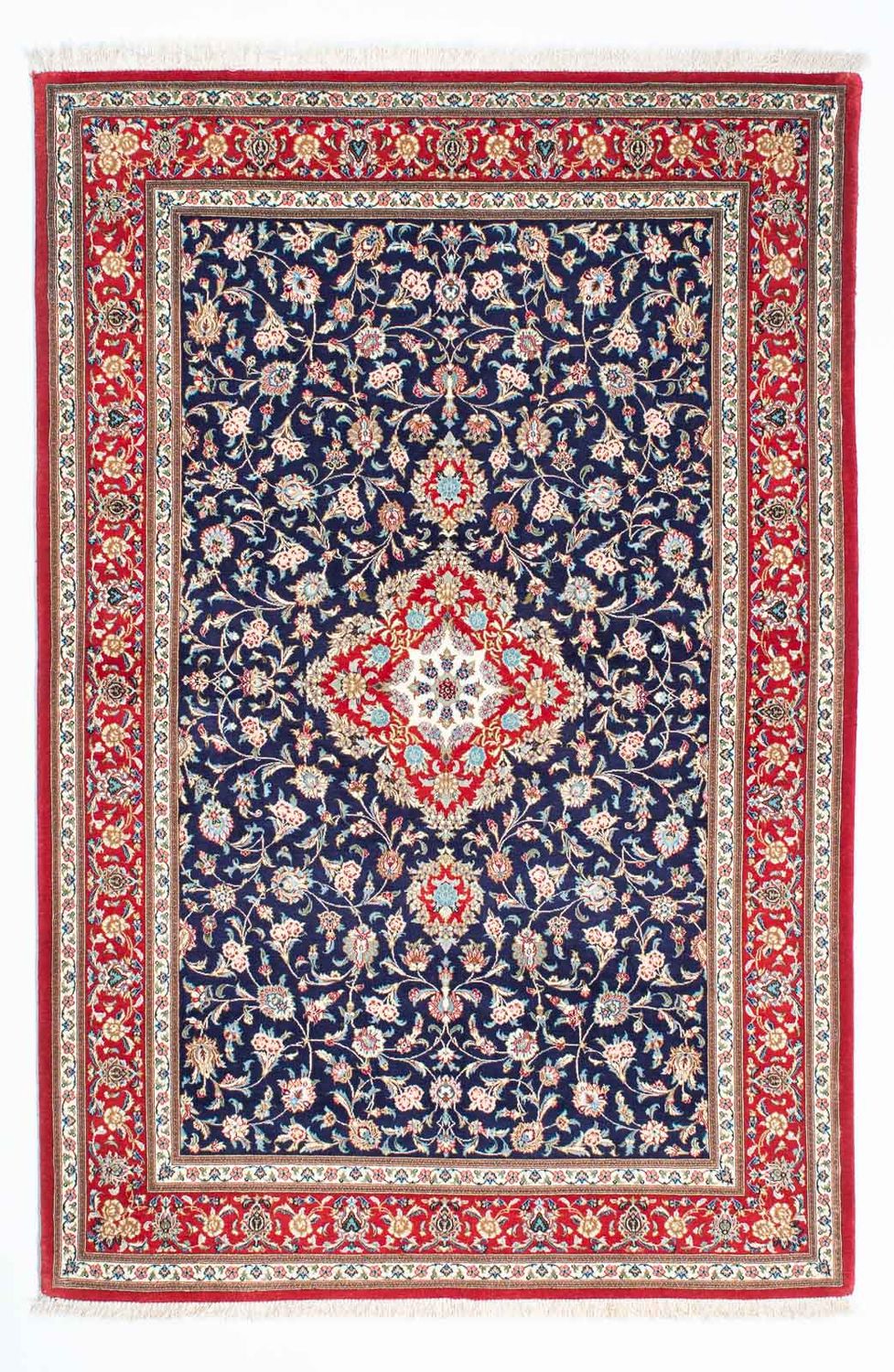 Tappeto Persero - Ghom - 200 x 130 cm - blu scuro