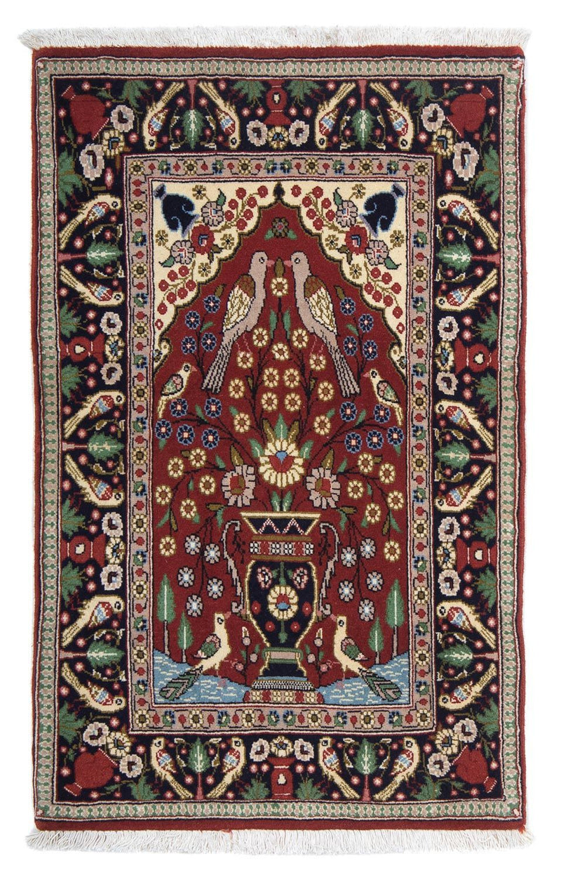 Tappeto Persero - Ghom - 105 x 63 cm - rosso scuro