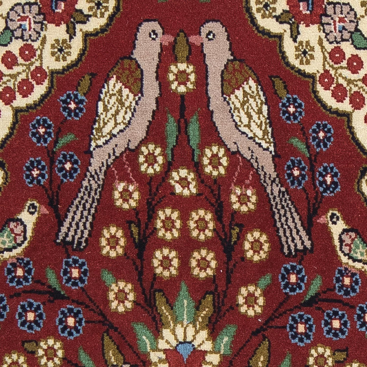 Tappeto Persero - Ghom - 105 x 63 cm - rosso scuro