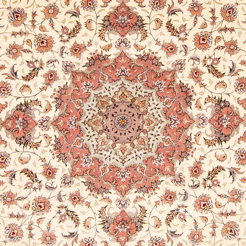 Tappeto Persero - Tabriz - Reale rotondo  - 250 x 250 cm - beige