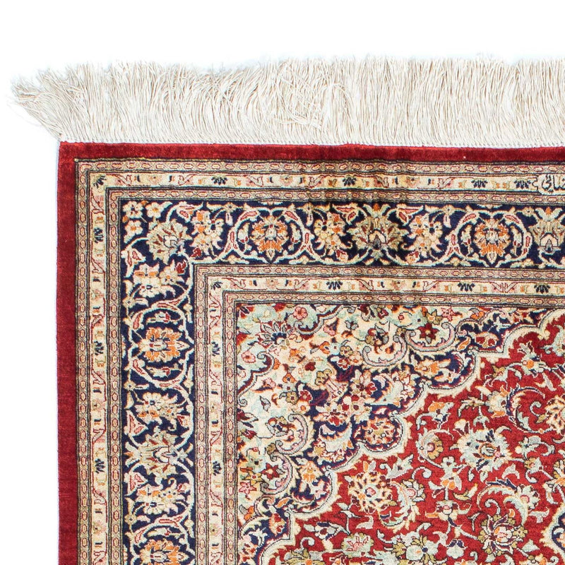Tappeto Persero - Ghom - 150 x 100 cm - rosso scuro