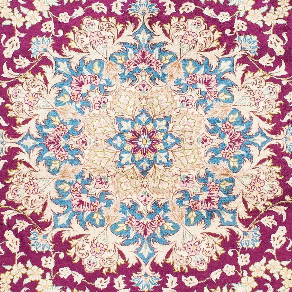 Tappeto Persero - Ghom - 148 x 99 cm - rosso scuro
