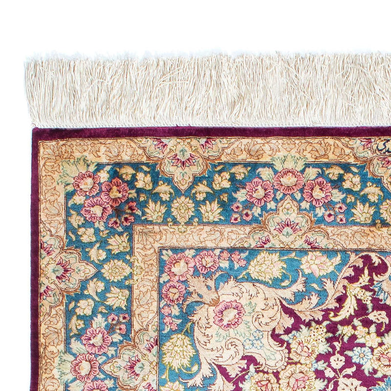 Tappeto Persero - Ghom - 148 x 99 cm - rosso scuro
