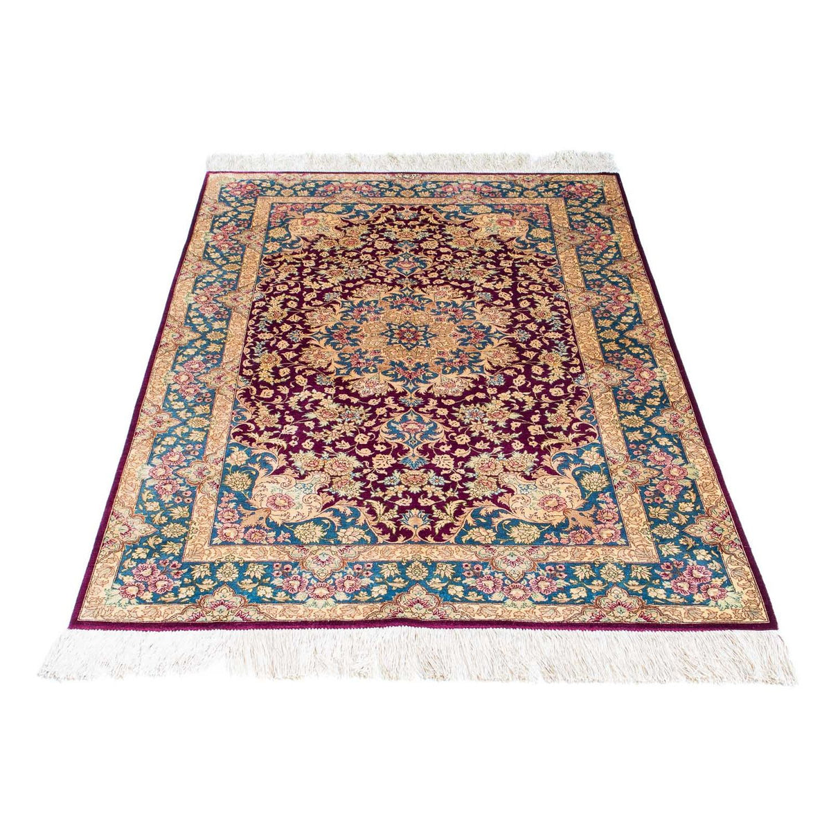 Tappeto Persero - Ghom - 148 x 99 cm - rosso scuro