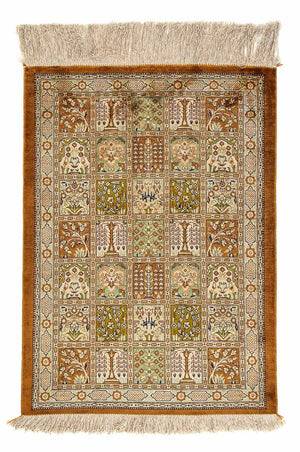 Tappeto Persero - Ghom - 79 x 57 cm - marrone