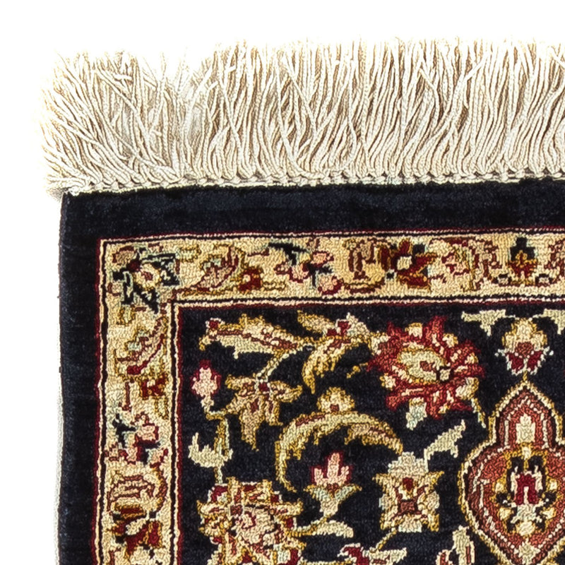 Tappeto di seta - Ghom seta - Premio - 42 x 28 cm - blu scuro