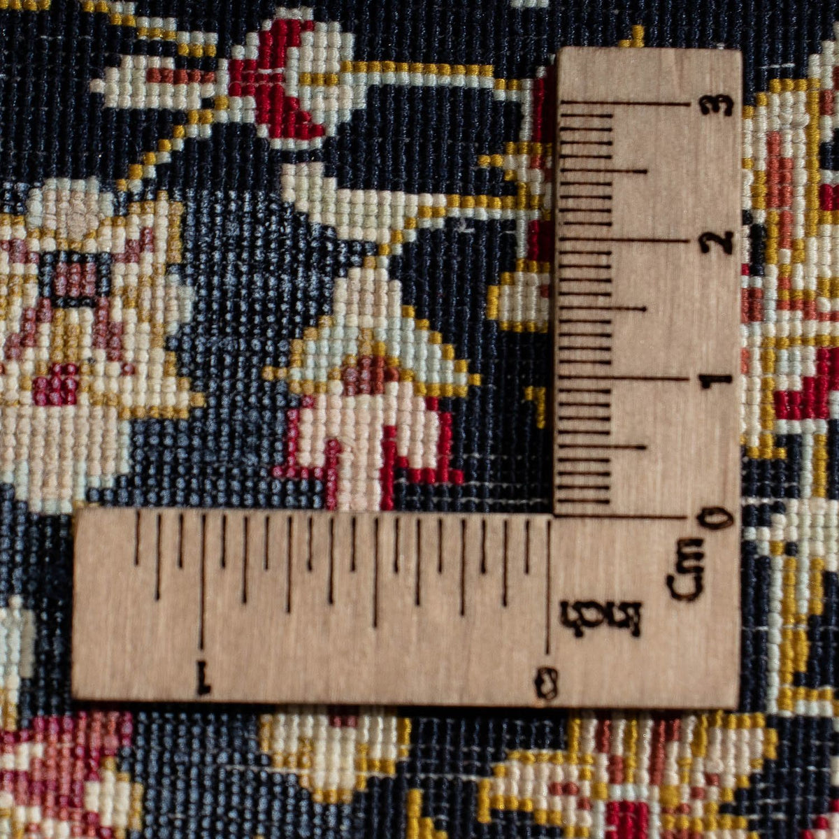 Tappeto di seta - Ghom seta - Premio - 42 x 28 cm - blu scuro