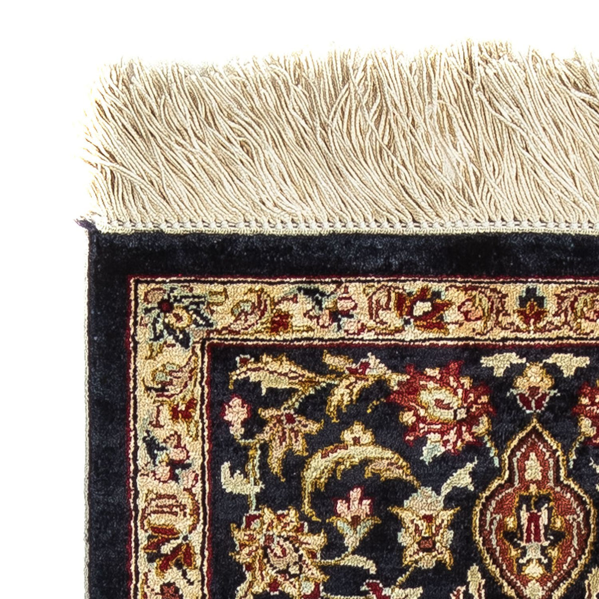 Tappeto di seta - Ghom seta - Premio - 41 x 28 cm - blu scuro